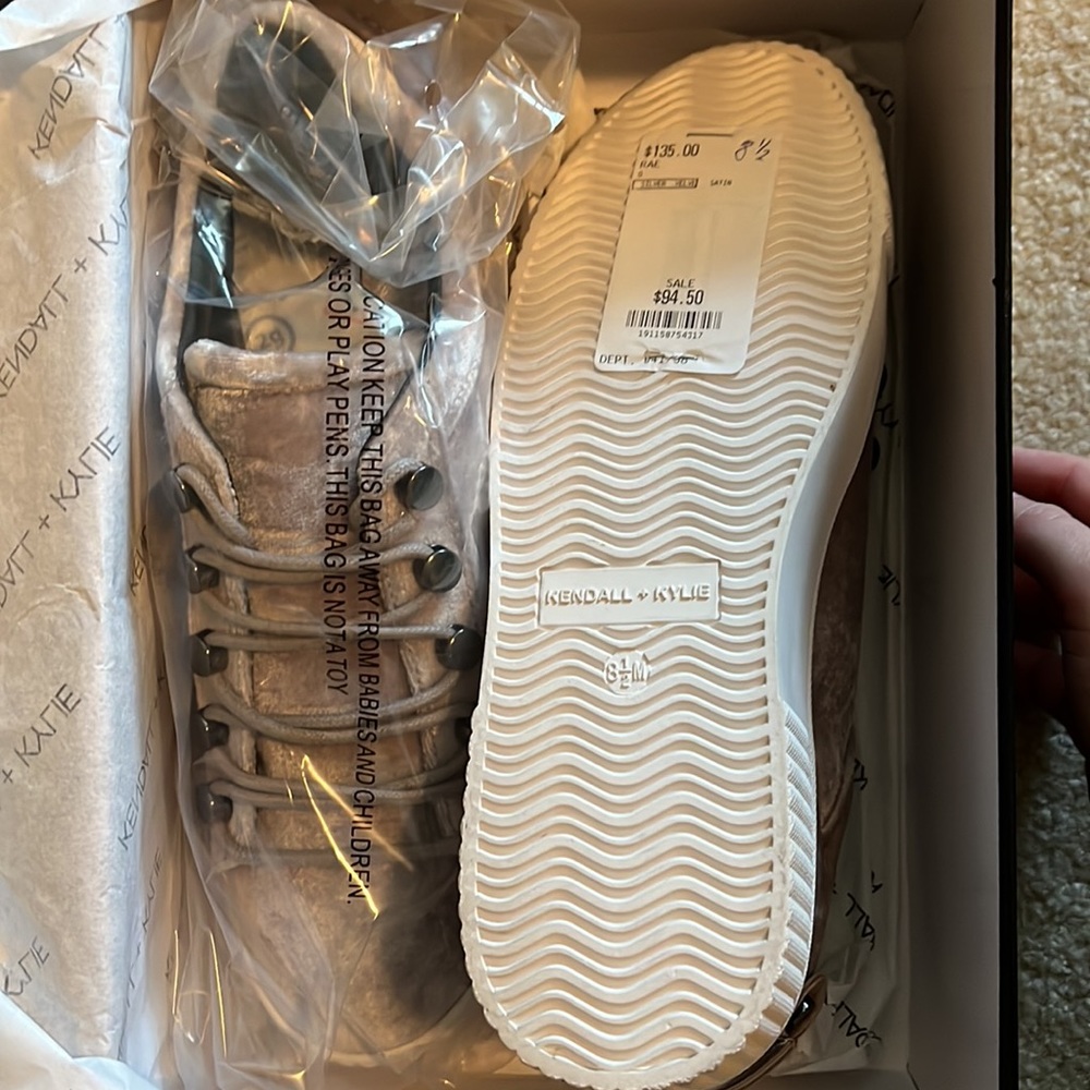 Kendall and Kylie platform velvet sneakers. Never worn with box. - Picture 3 of 4